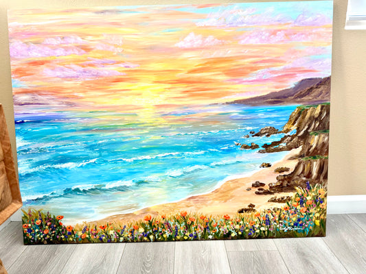 Summer sunset in paradise